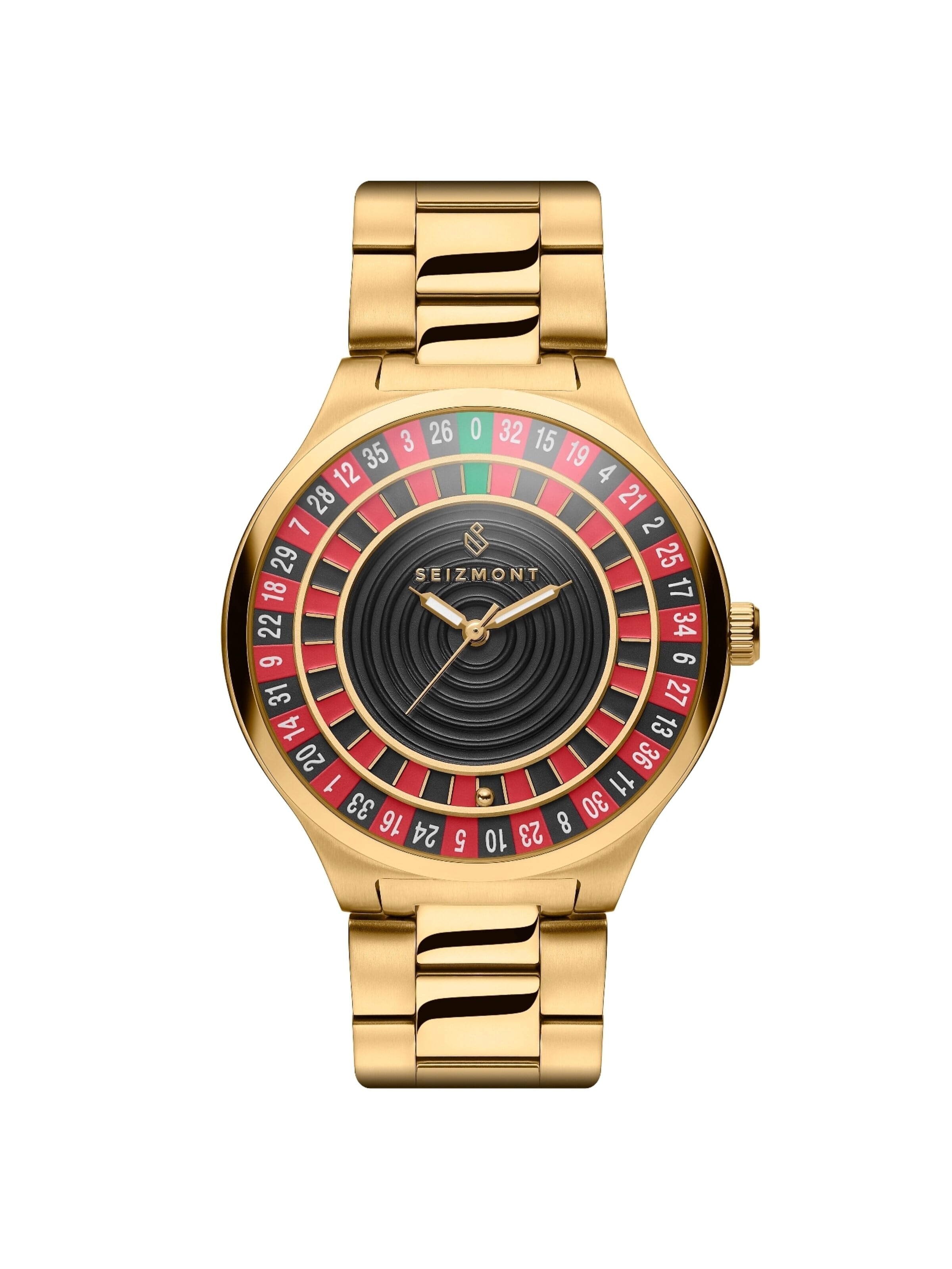 Seizmont Analog Watch 'Ace' in Gold: front