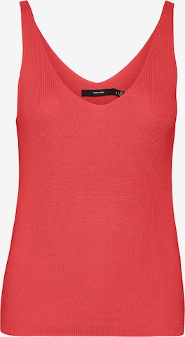 VERO MODA Gebreide top 'NEWLEX' in Rood: voorkant