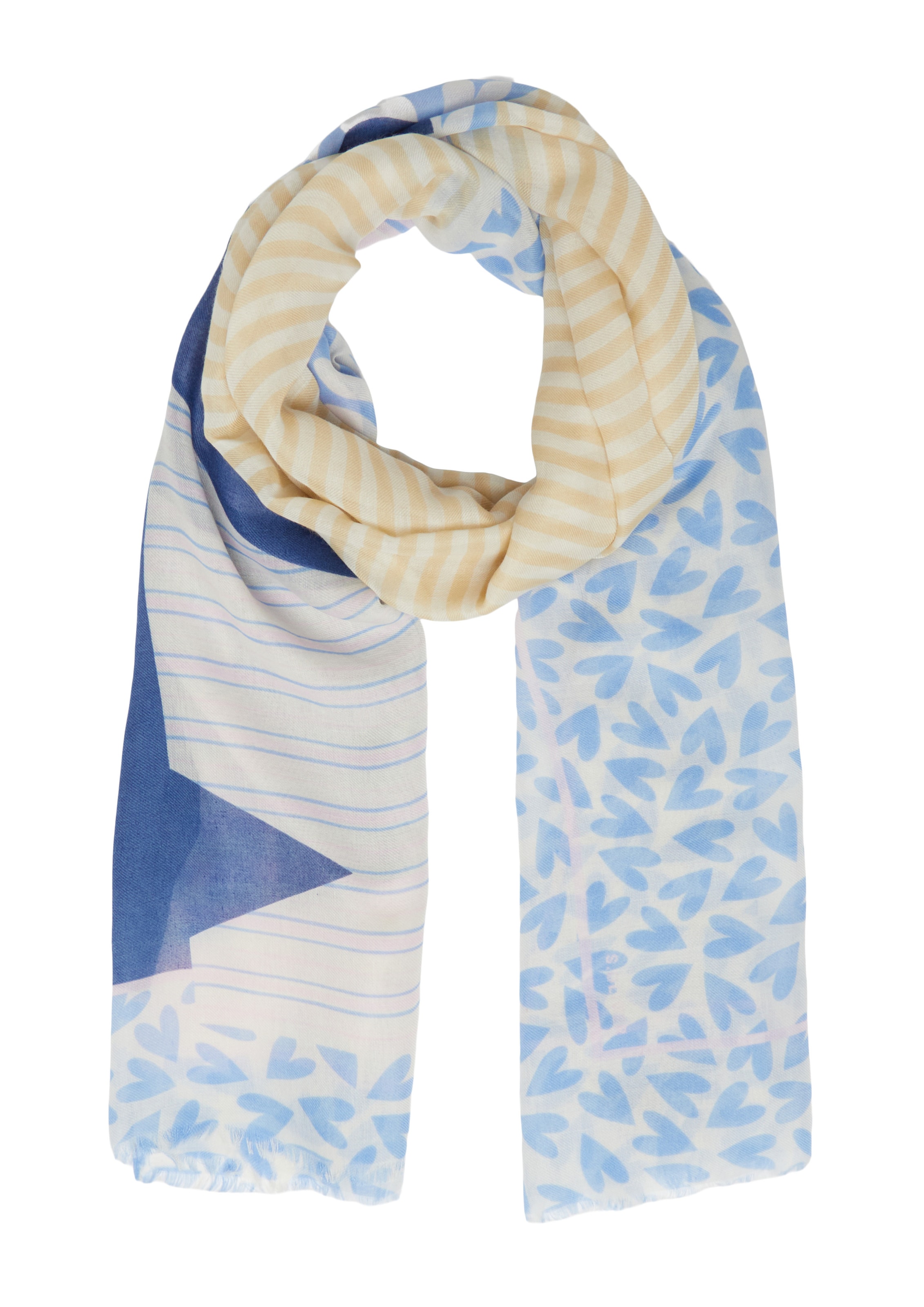 s.Oliver Sjaal in Blauw: voorkant