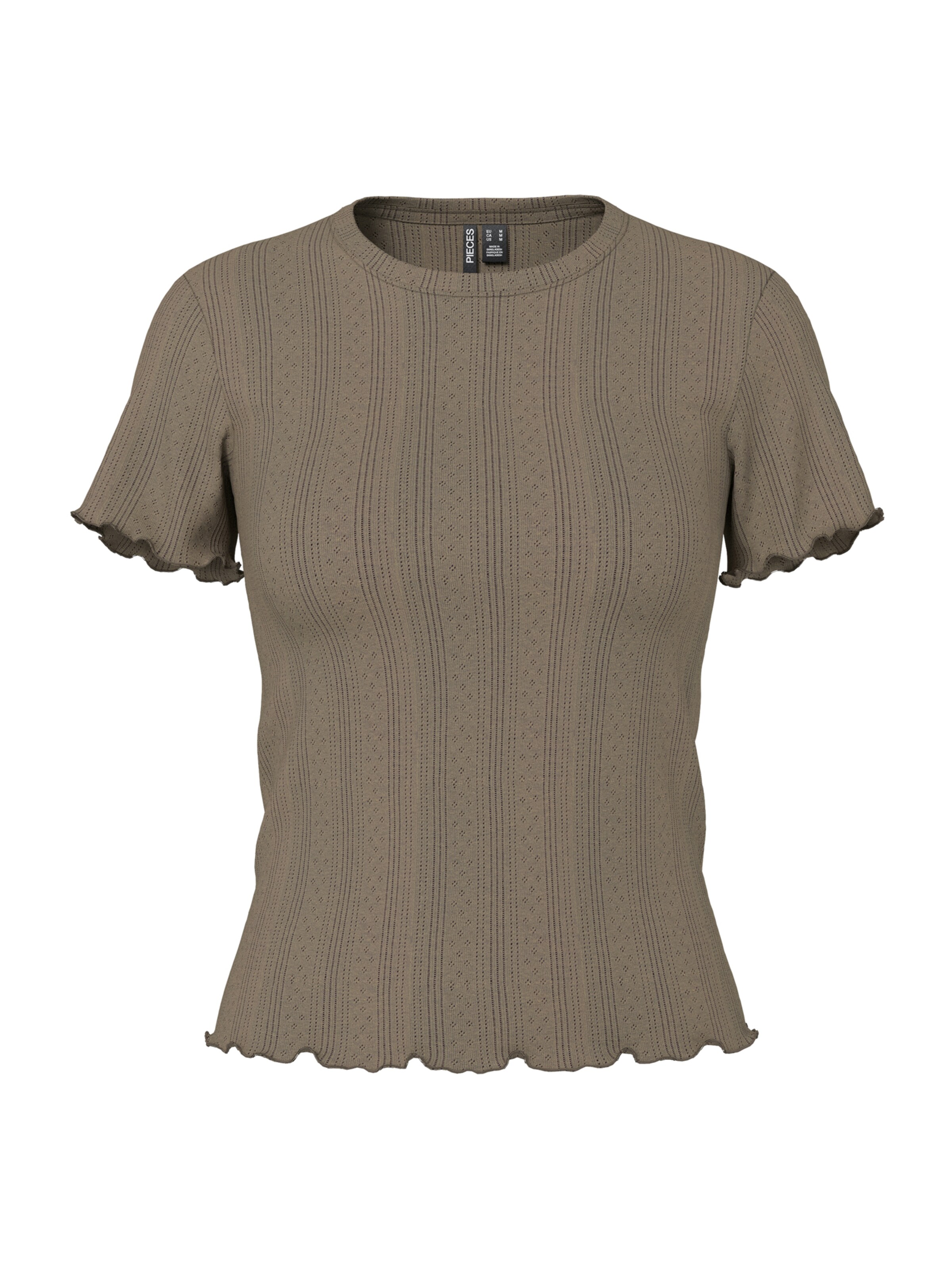 brūns PIECES T-Krekls: no priekšpuses