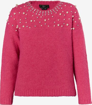 Pullover di faina in rosa: frontale