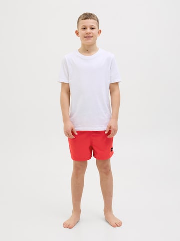 Jack & Jones Junior Kratke kopalne hlače 'JPSTMaui' | rdeča barva
