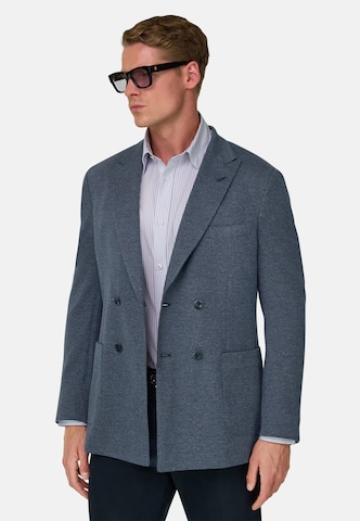Coupe regular Veste de costume Boggi Milano en bleu : devant