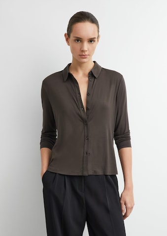 COMMA Blouse in Bruin: voorkant