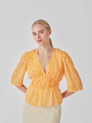 modström - Camisa 'Donte' em laranja: frente