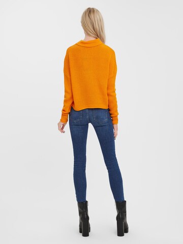 VERO MODA Trui 'Lea' in Oranje