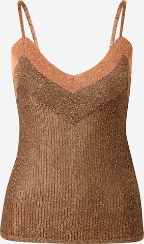 Lollys Laundry Knitted Top 'Elsie' in Bronze: front