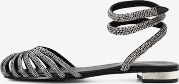 CAFè NOIR Ballerina in Zwart: voorkant