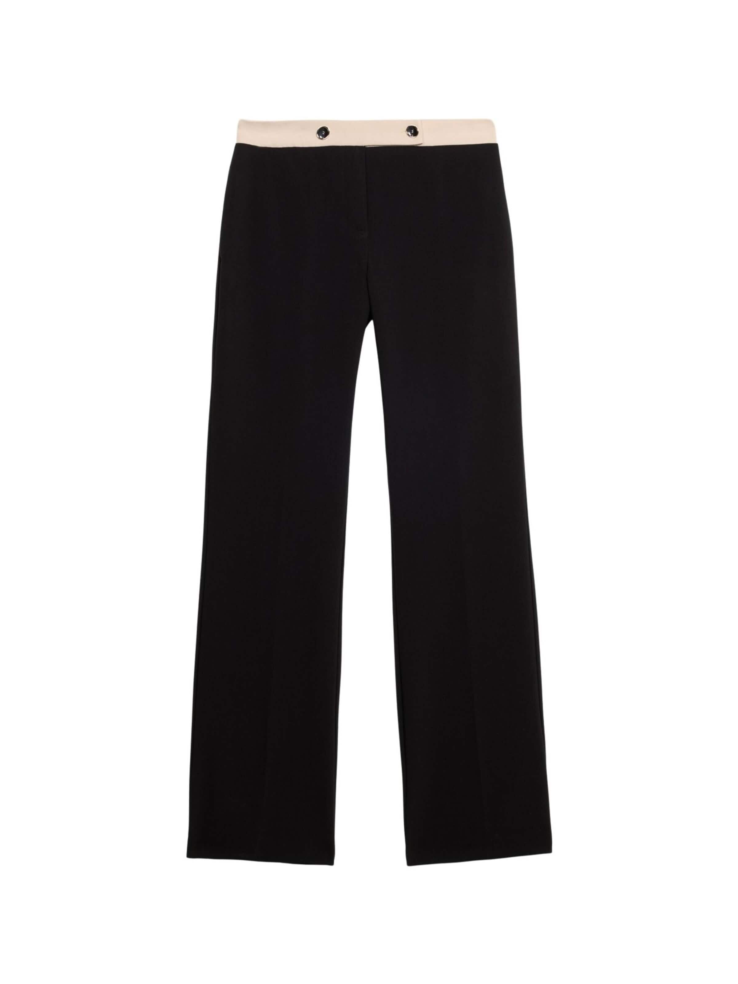 oltre - Ropa ancha Pantalón en negro: frente
