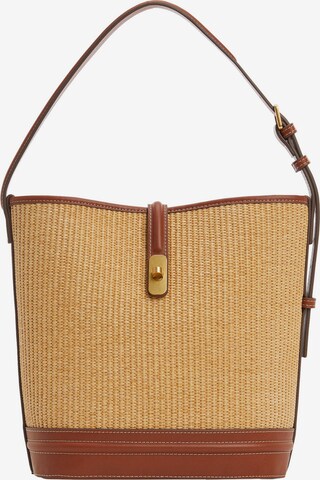 MANGO Shoulder Bag 'DAURA' in Brown: front