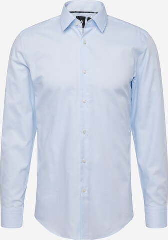 BOSS - Camisa clássica 'P-Hanks' em azul: frente