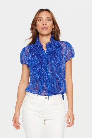 SAINT TROPEZ Bluse 'Lilja' i blå: forside