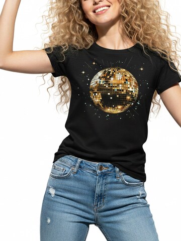 MAKAYA Shirt 'Discokugel' in Black