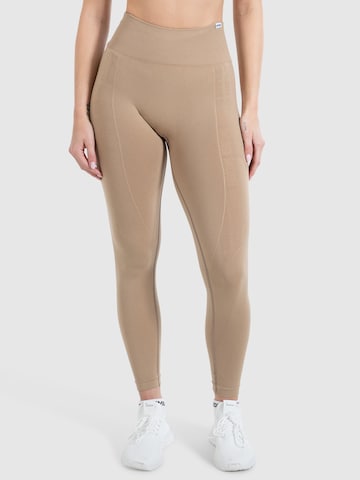 Coupe slim Leggings ' Layne ' Smilodox en marron : devant