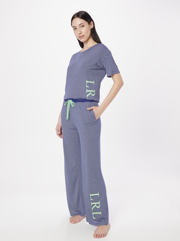 Lauren Ralph Lauren Pyjama 'POLY' in Blauw: voorkant