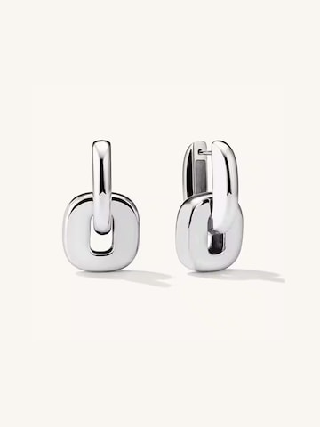 ROUGEMONT Jewellery Ohrringe 'Zweiteilige Creolen Ohrringe Trend' in Silber: Vorderseite