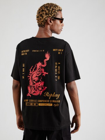 Maglietta di REPLAY in nero: frontale