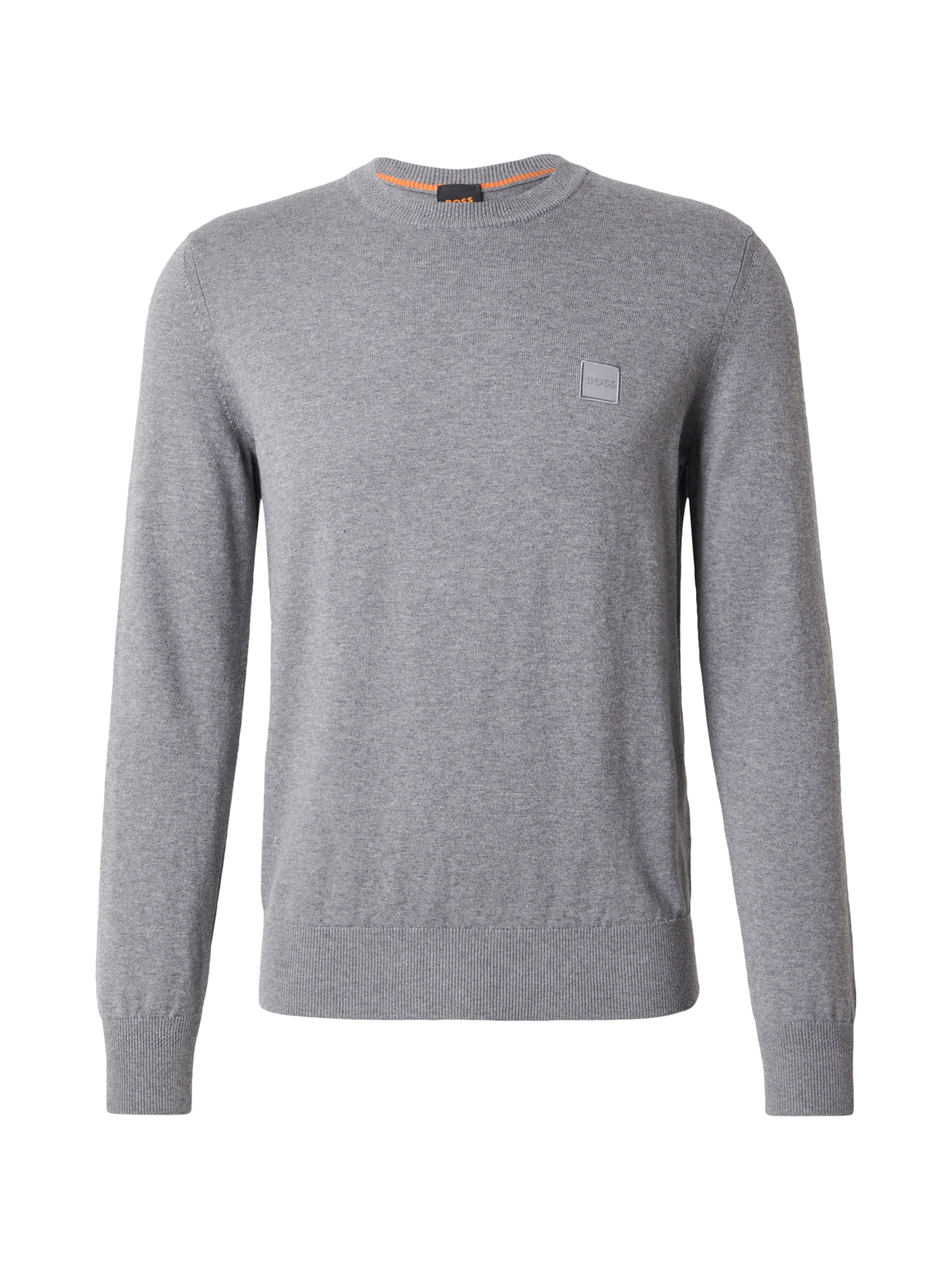 BOSS Пуловер 'Kanovano' в сиво: отпред