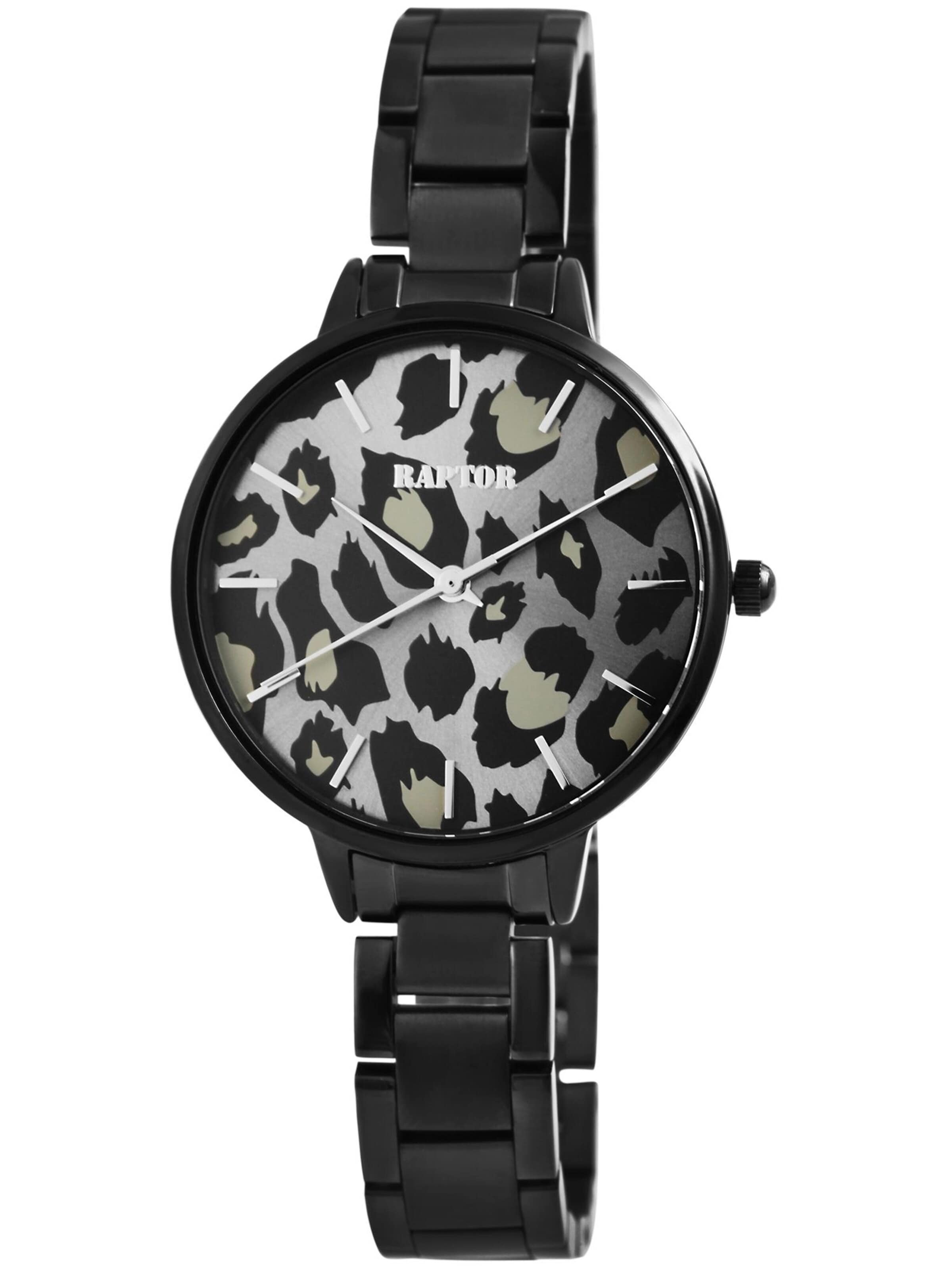 Raptor Analog Watch 'Wild, 3 ATM' in Black
