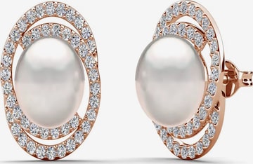 ROUGEMONT Jewellery Ohrringe 'Funkelnde Perlen Damen Ohrstecker' in Gold: Vorderseite