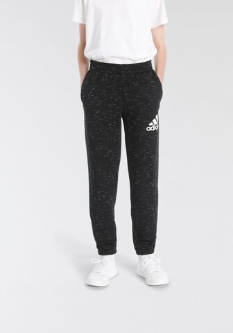 ADIDAS SPORTSWEAR Tapered Workout Pants 'Future Icons Badge Of Sport' in Black