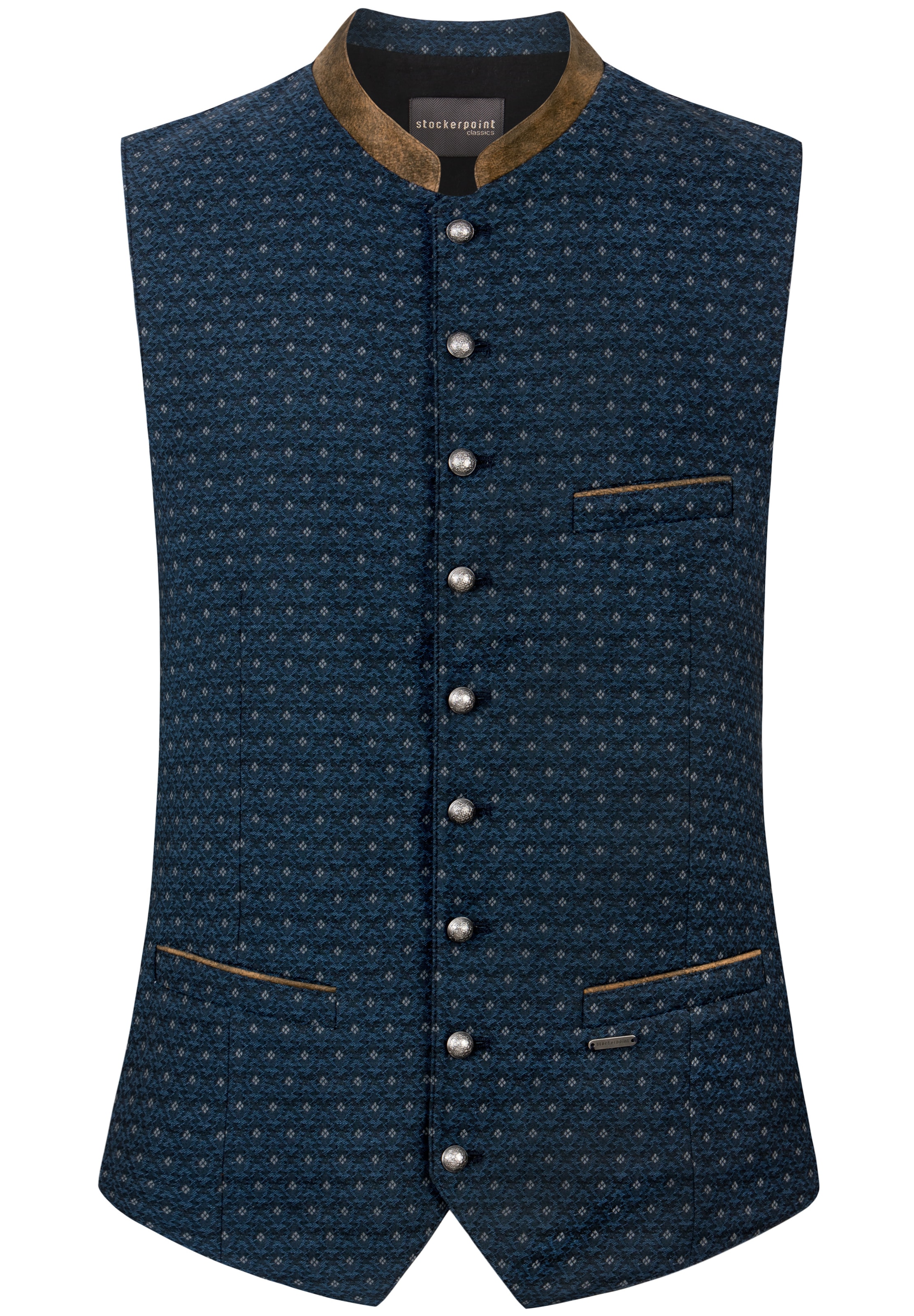 STOCKERPOINT Traditional Vest 'Renzo' in Blue: front