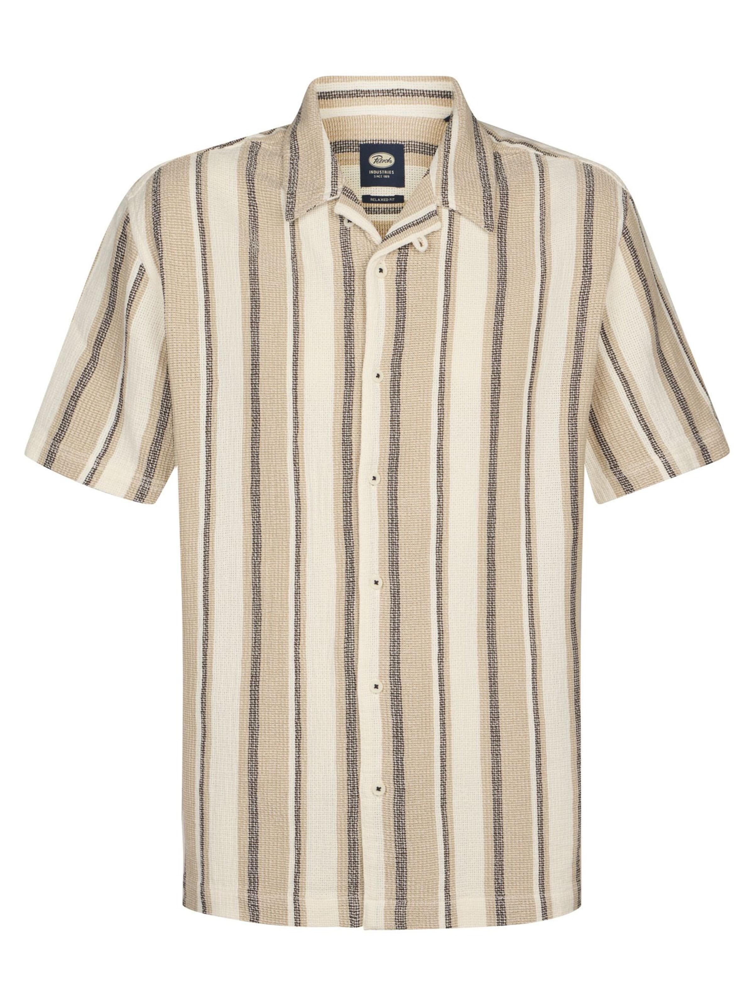 PETROL INDUSTRIES MEN Regular Fit Hemd‌‌ in Beige: Vorderseite