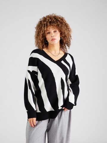 Pull-over 'VMCNANCY' Vero Moda Curve en noir : devant