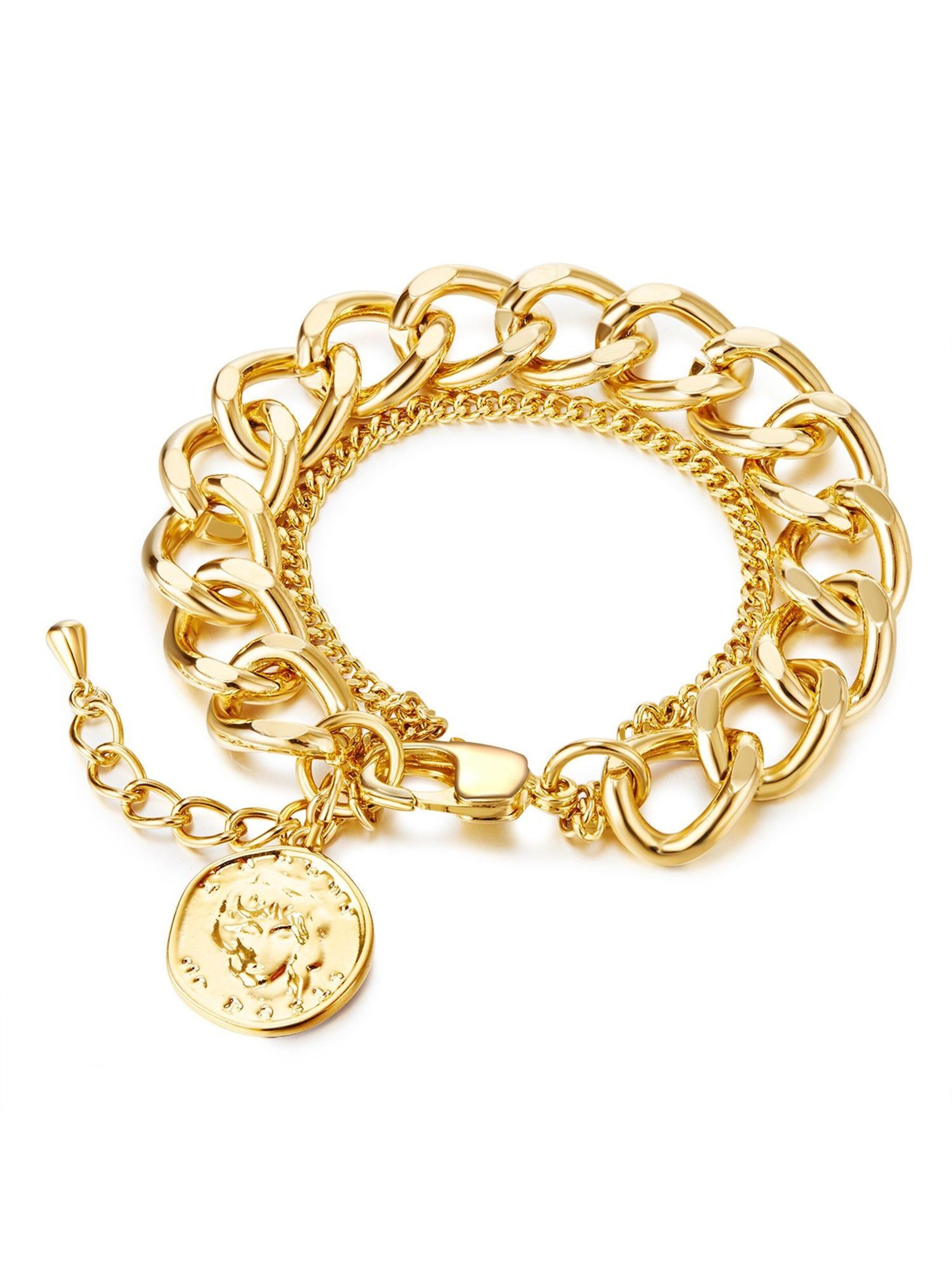 Braccialetto di Lulu & Jane in oro: frontale