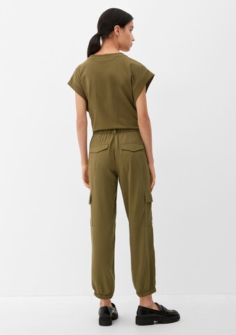 Effilé Pantalon cargo s.Oliver en vert