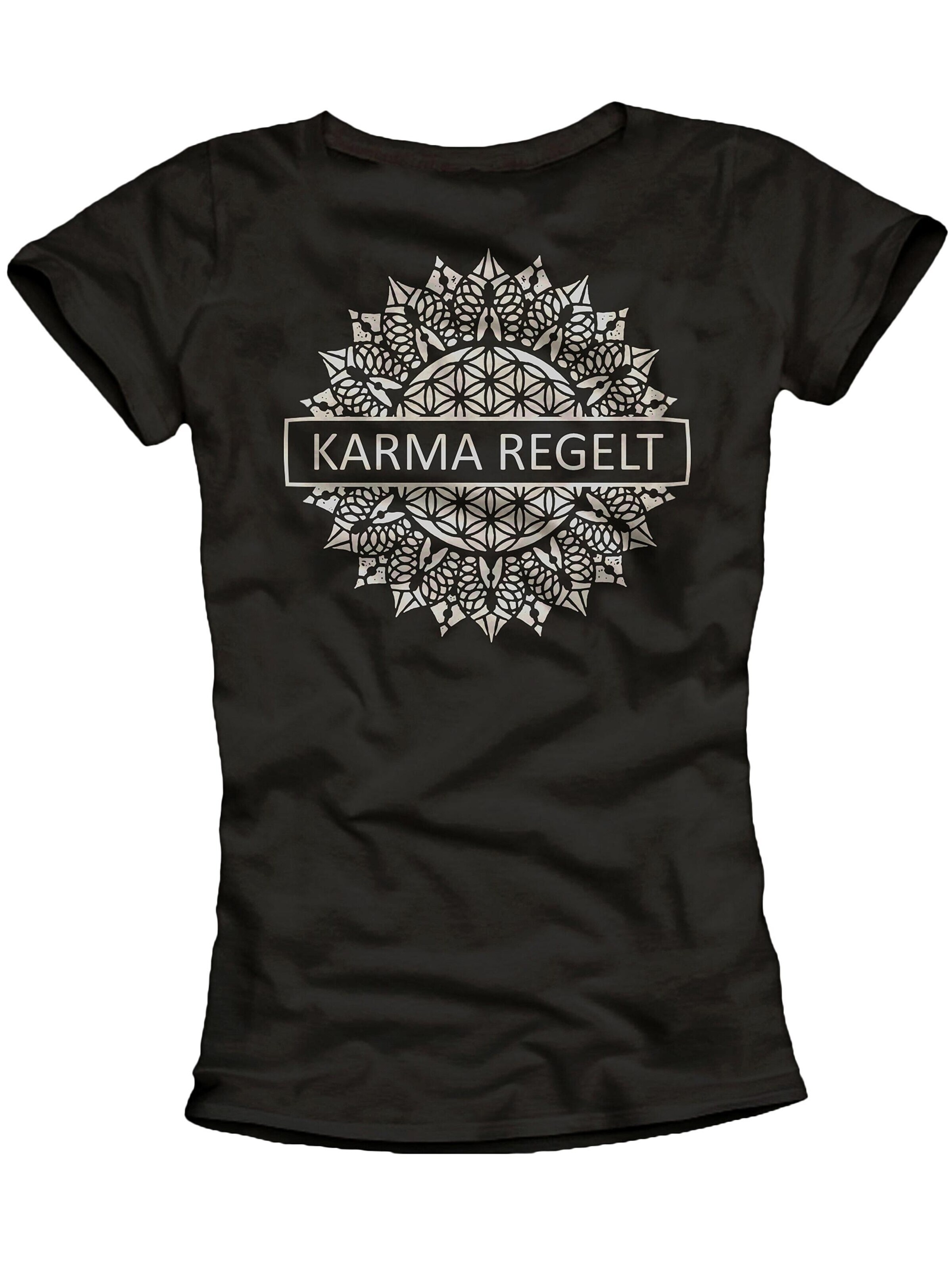 MAKAYA Shirt 'Karma Regelt' in Black