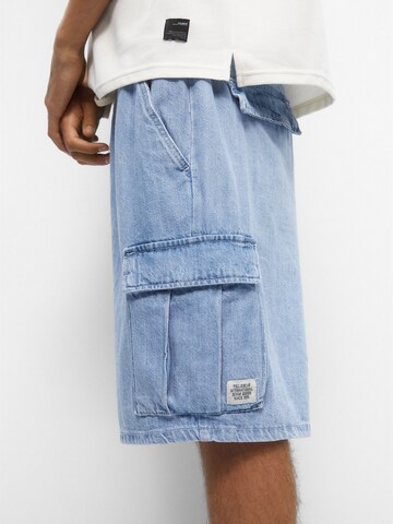 Pull&Bear Loosefit Shorts in Blau