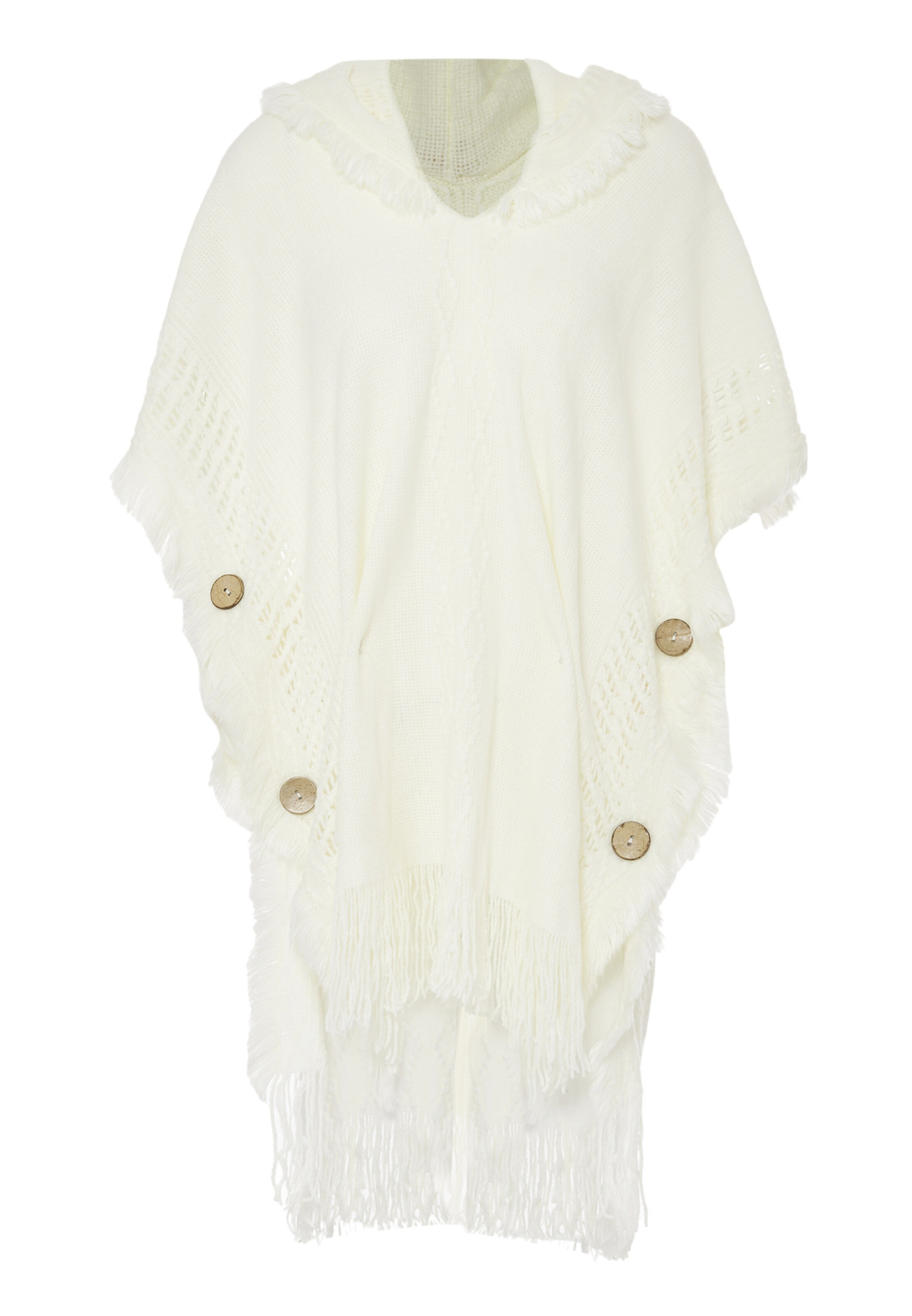 Capă Gaya pe alb lână, Vizualizare produs