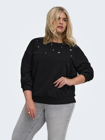 Felpa 'CARAMBER' di ONLY Carmakoma in nero: frontale