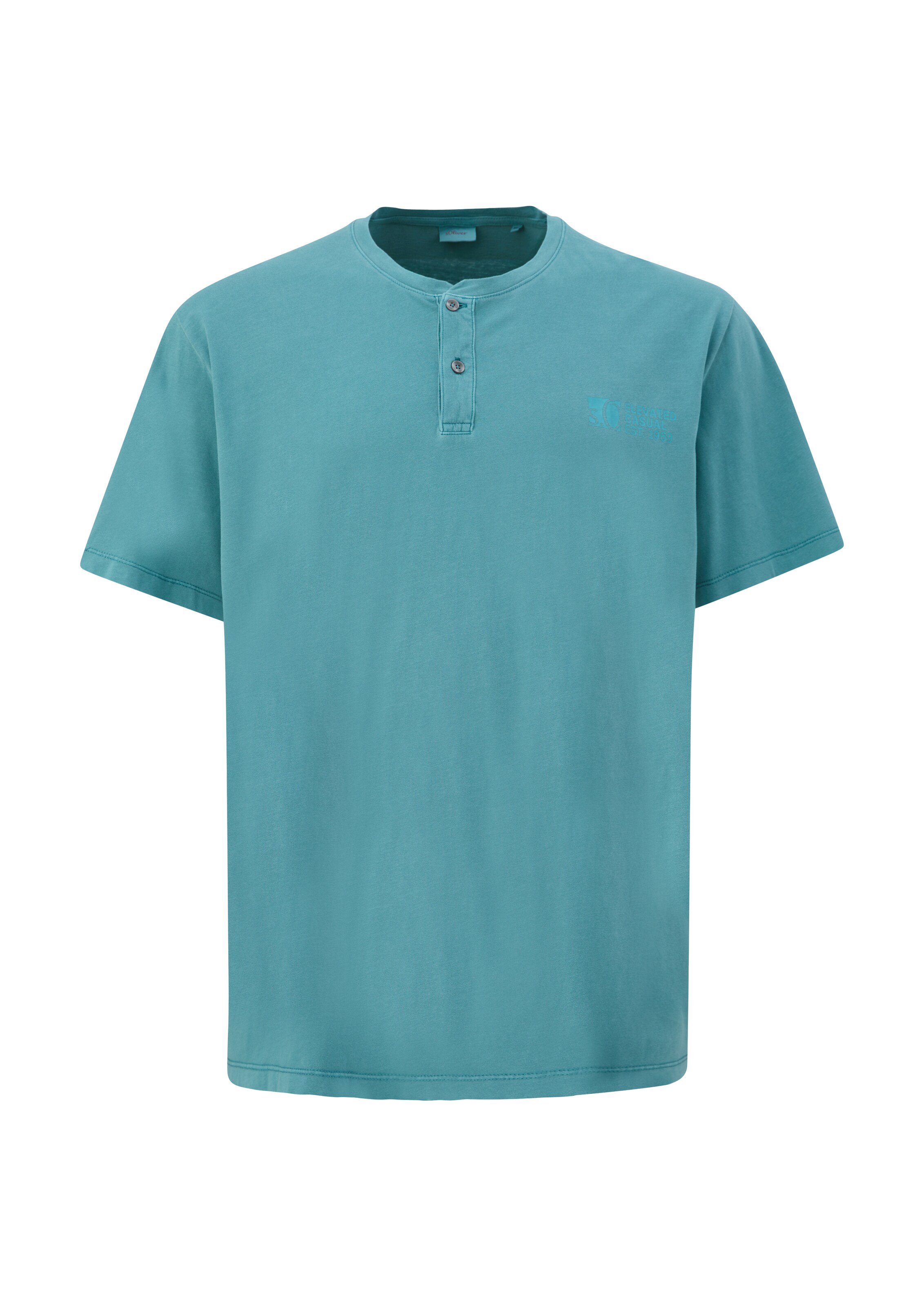 s.Oliver Men Big Sizes Shirt in Green: front