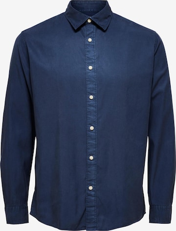 SELECTED HOMME Regular fit Button Up Shirt in Blue: front