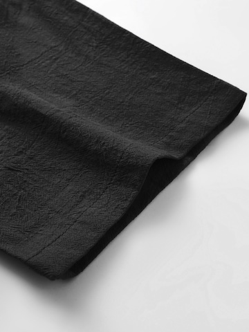 ALLTHEMEN Comfort fit Button Up Shirt 'Flut' in Black