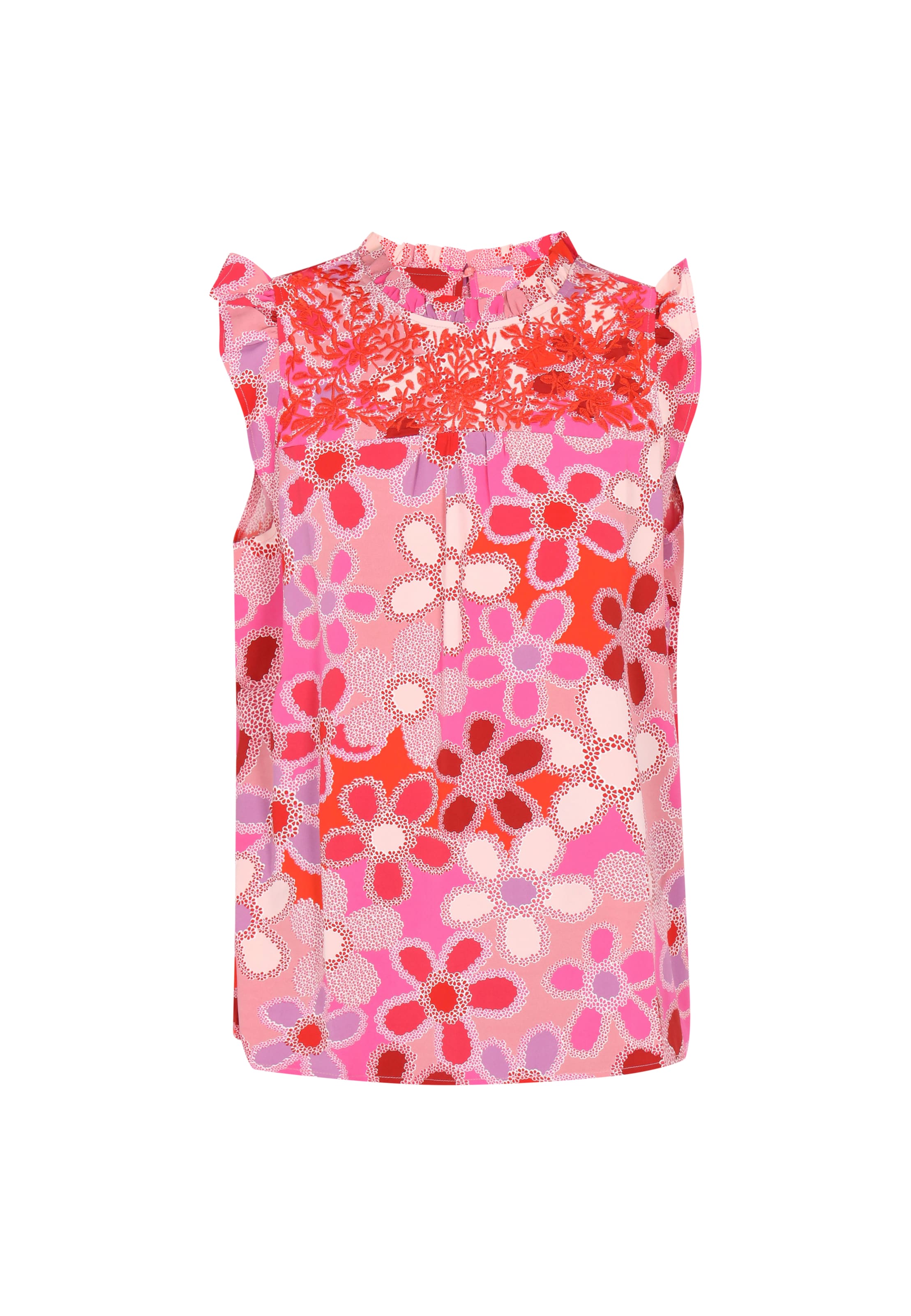 ebeeza Bluse 'Boho' i lysviolet / lyselilla / pink / rød, Produktvisning