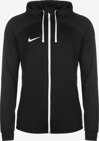 NIKE Athletic Jacket in Black: front