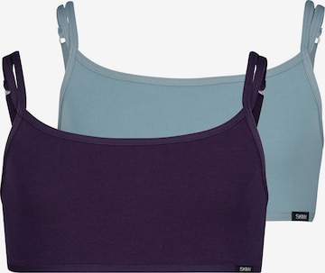 Skiny Bralette Bra in Blue: front