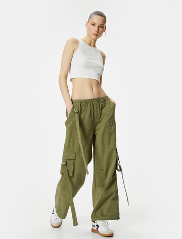 Koton Wide leg Cargo trousers in Green