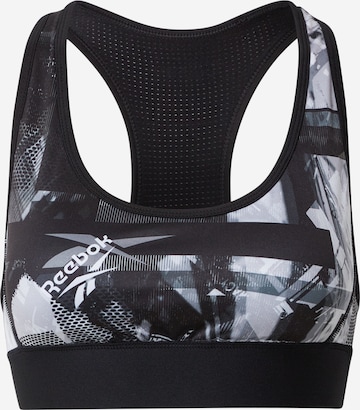 Reebok Bustier Sport bh in Zwart: voorkant