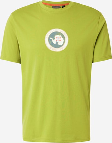 Tricou 'PHOS' de la NAPAPIJRI pe verde: față