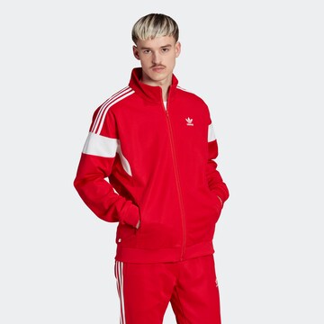 Geacă de primăvară-toamnă 'Adicolor Classics Cut Line' de la ADIDAS ORIGINALS pe roșu: față