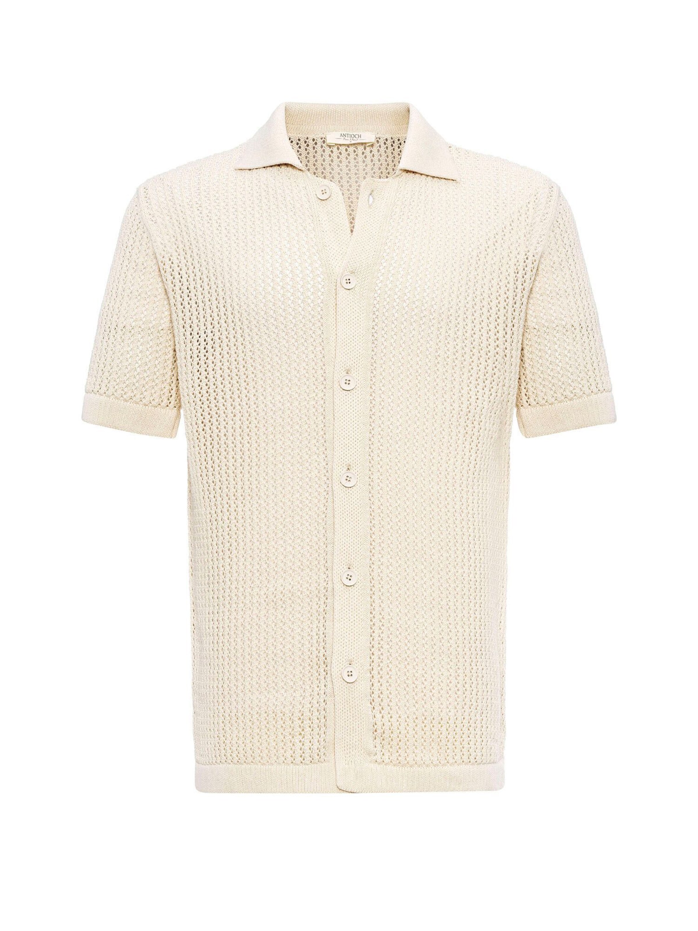 Antioch Button Up Shirt in Beige: front