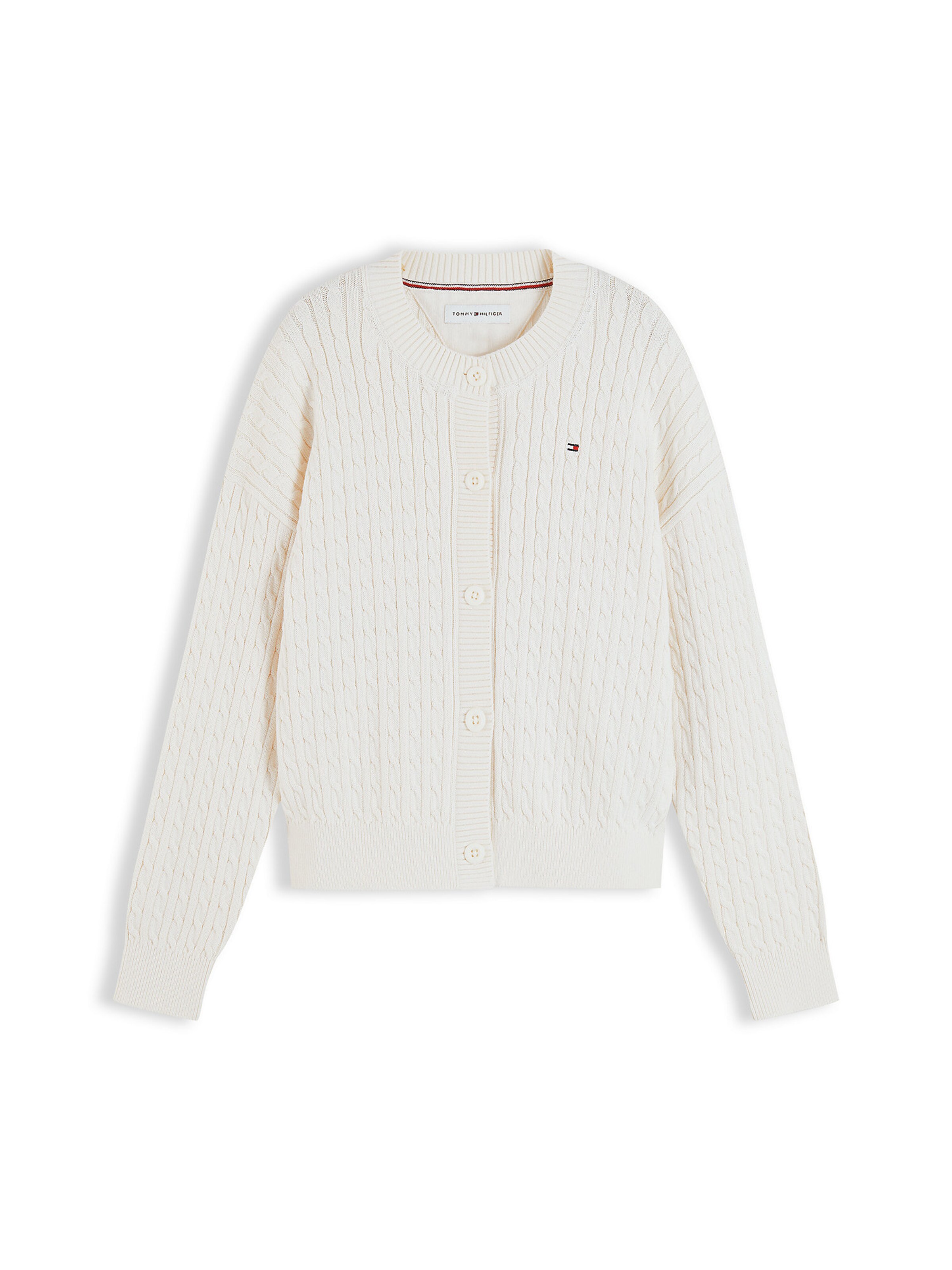 TOMMY HILFIGER Knit cardigan in Beige: front