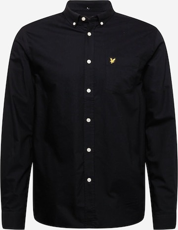 Lyle & Scott Regular Fit Forretningsskjorte i sort: forside