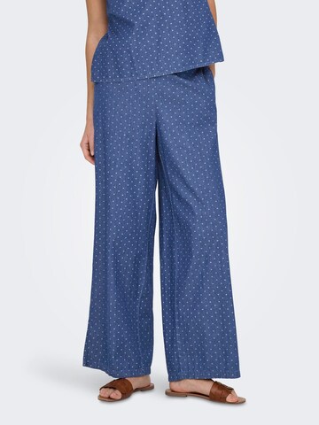 ONLY Wide leg Broek 'ONLNova' in Blauw: voorkant