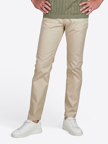 PIERRE CARDIN Tapered Chino trousers 'Lyon' in Beige: front