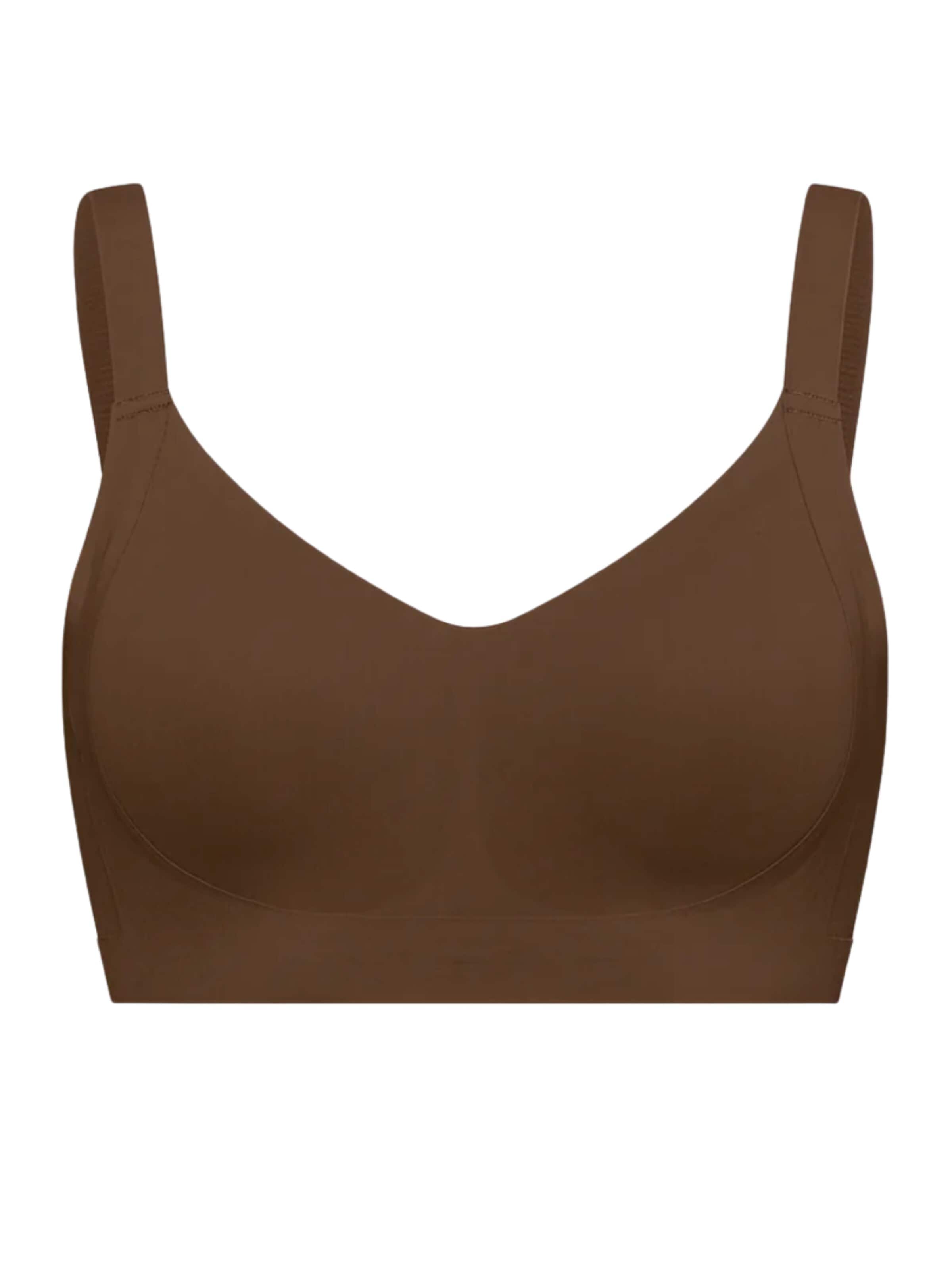 cfab (formerly creamy fabrics) Bra 'Seamless Compact Push-Up BH' in Brown: front